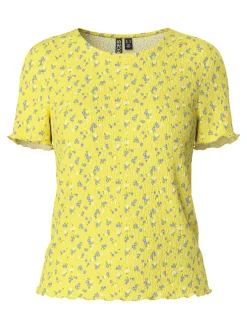 Pcflora Ss O-Neck Top