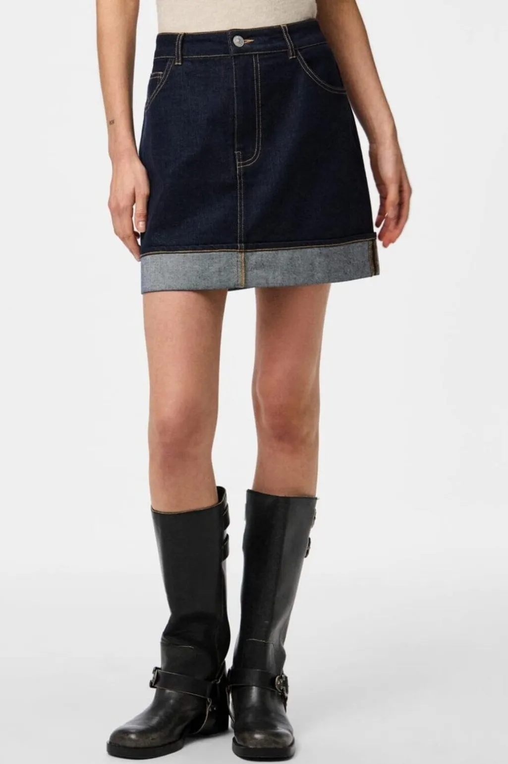 Pcfranna Short Denim Skirt Fsy