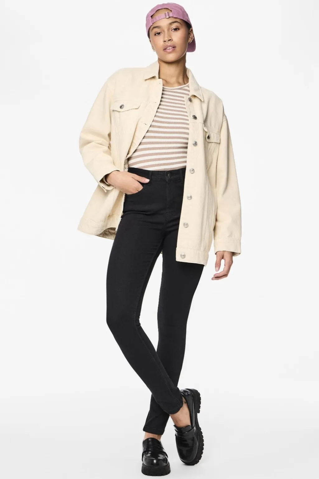 PcHighFive Flex Black Skinny Jeans