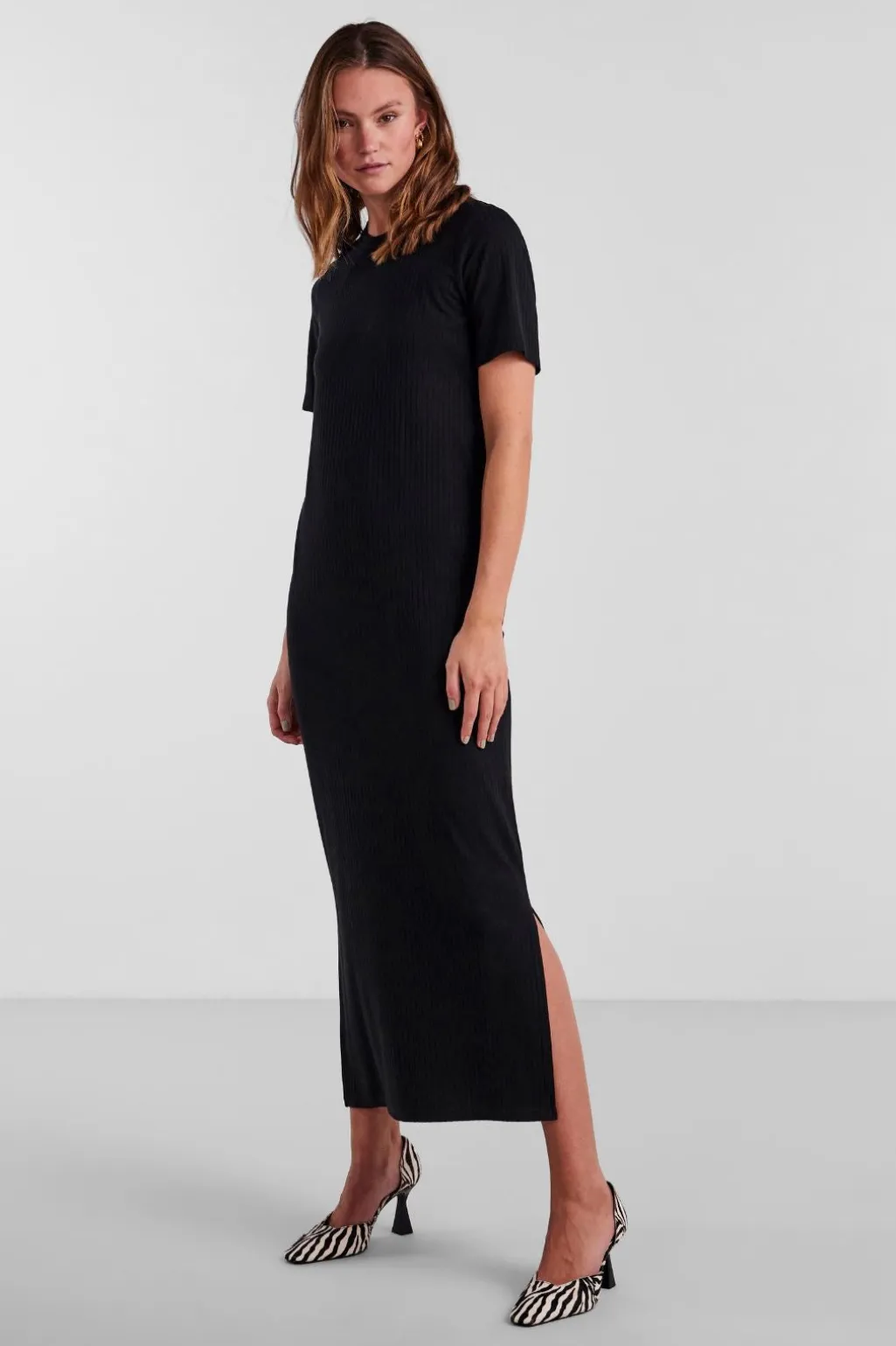 Pckylie Ss O-Neck Ankle Dress