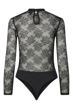Pcmilly Ls Lace Bodystocking