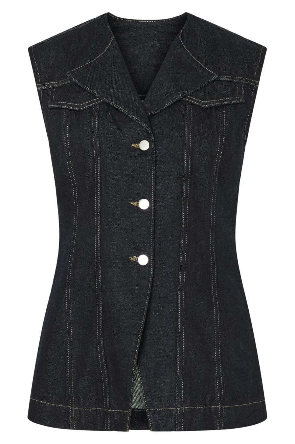 Pcnua Sl Fitted Denim Vest Fsy