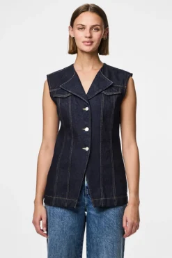 Pcnua Sl Fitted Denim Vest Fsy