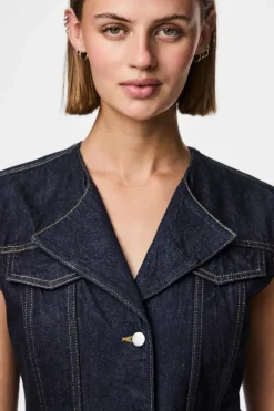 Pcnua Sl Fitted Denim Vest Fsy