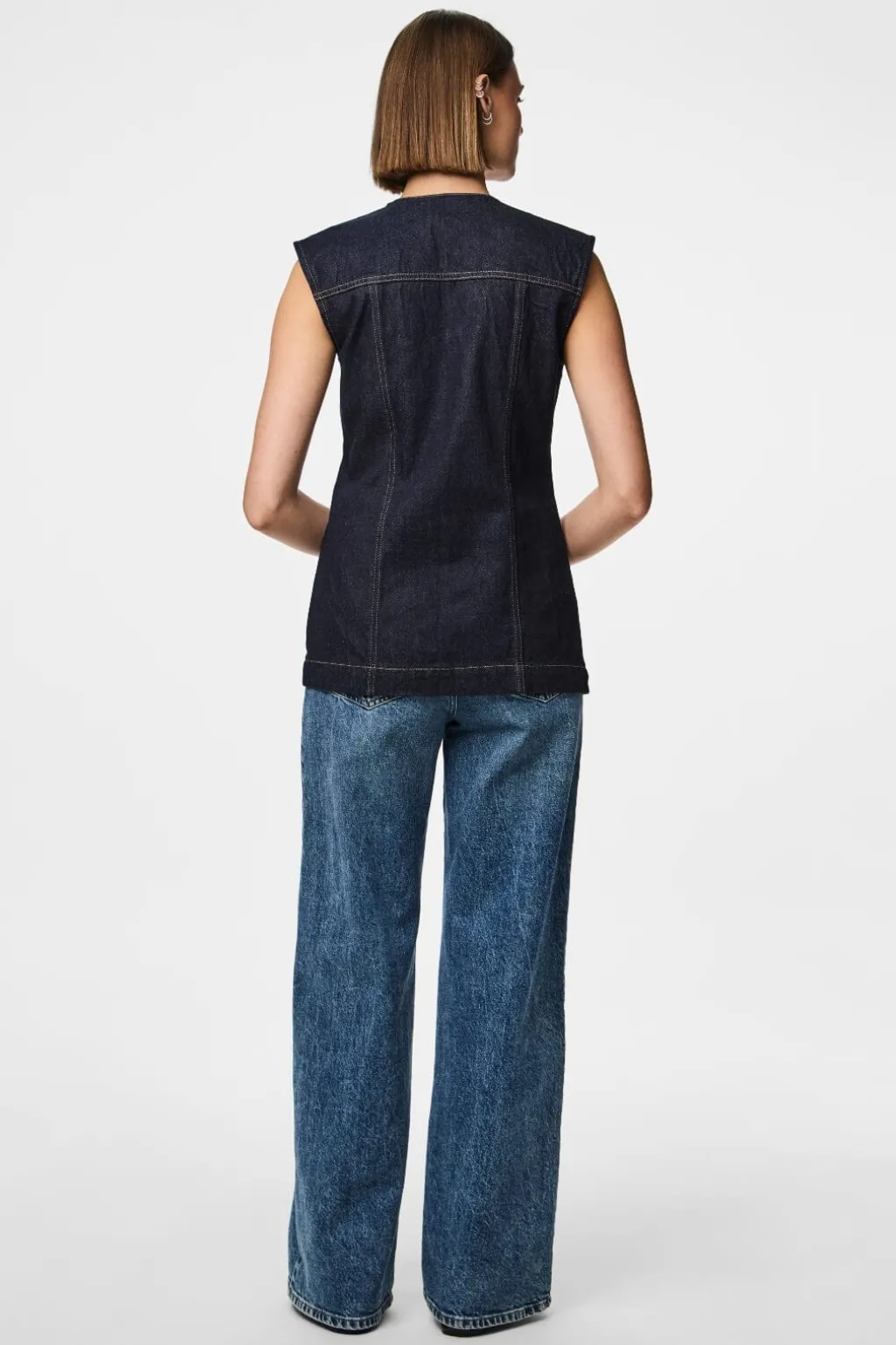 Pcnua Sl Fitted Denim Vest Fsy