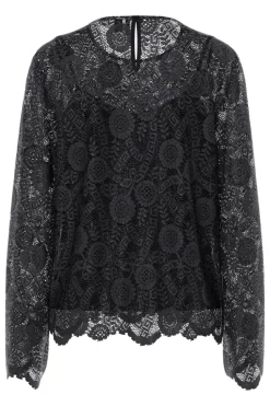 Pcolline Ls Lace O-Neck Top