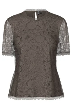 Pcolline Ss Lace Top