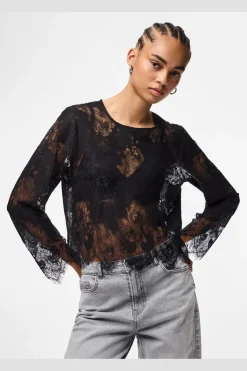 Pcrinne Ls Lace Top Kca