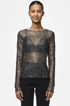 Pcrissi Ls Sequins Top