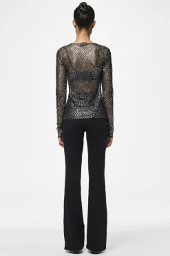 Pcrissi Ls Sequins Top
