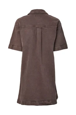 Pcselma 3/4 Zip Denim Dress Fsy