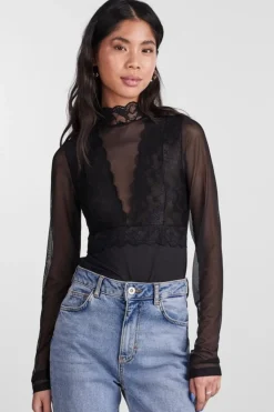 Pcsicca Ls High Neck Bodystocking