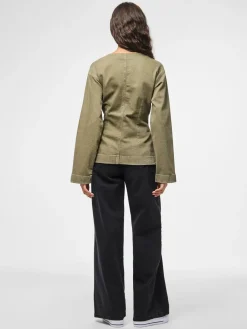 Pcsilke Ls Col Denim Shirt