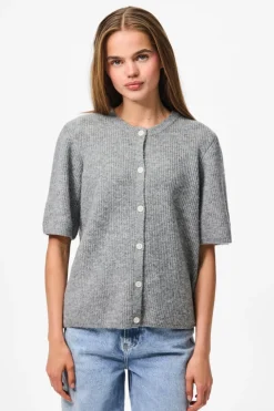 Pcsilly Ss O-Neck Knit Cardigan