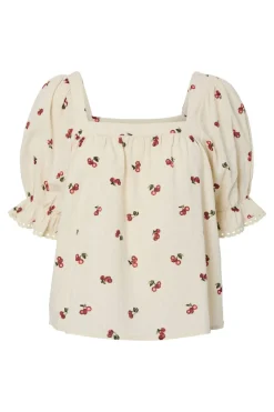 Pcthea 3/4 Square Neck Top Pp