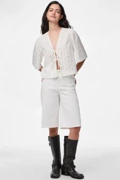 Pctyla 2/4 V-Neck Tie Top Pp