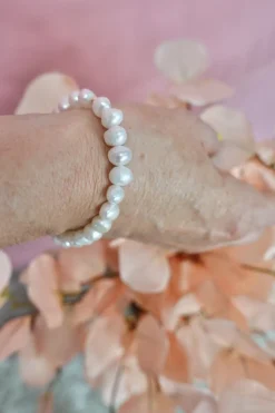 Perlearmbånd m. Forgyldt Perle