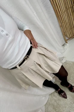 Pleated Trapeze Skirt