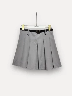 Pleated Trapeze Skirt