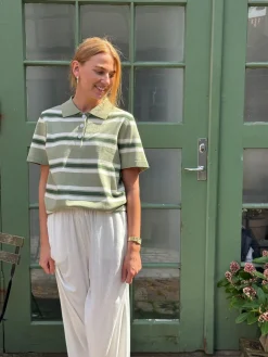 Polo Stripe Knit Blouse AV5060