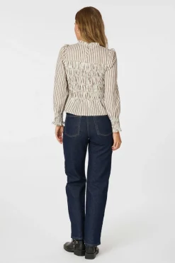 Possa Twin Stripe Smock Blouse 165011