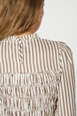 Possa Twin Stripe Smock Blouse 165011