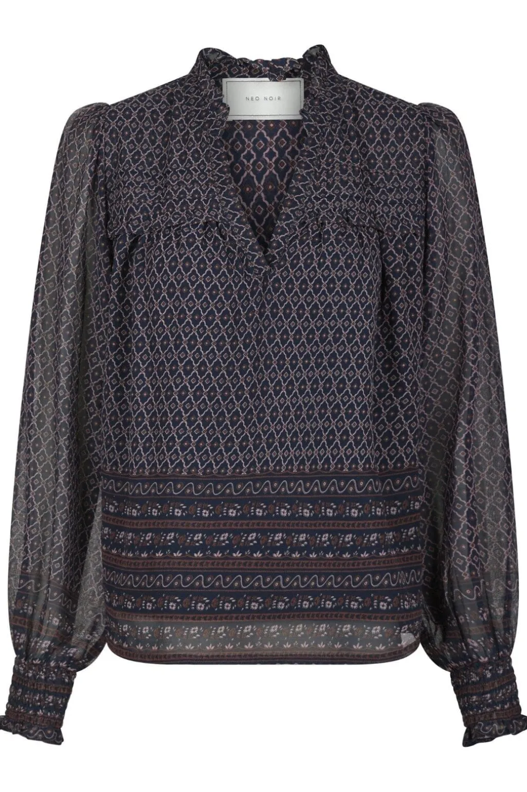 Rhia Border Pattern Blouse 163994