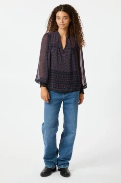 Rhia Border Pattern Blouse 163994