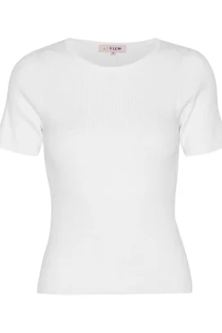 Rib Knit Short Sleeve Top