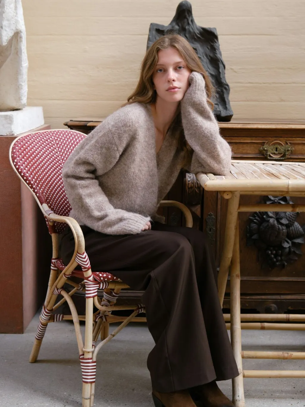 Ronia Fluffy Wrap Knit Cardigan 166619