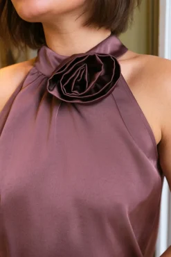 Rosette Heavy Sateen Top 164817