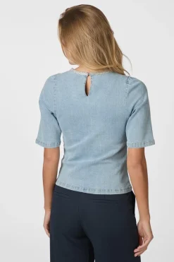 Rosia Denim Emb Top 165734