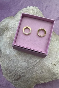 Runde Øreringe M Små Cz