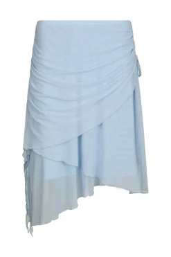 Saffron Asymmetric Mesh Skirt 165642