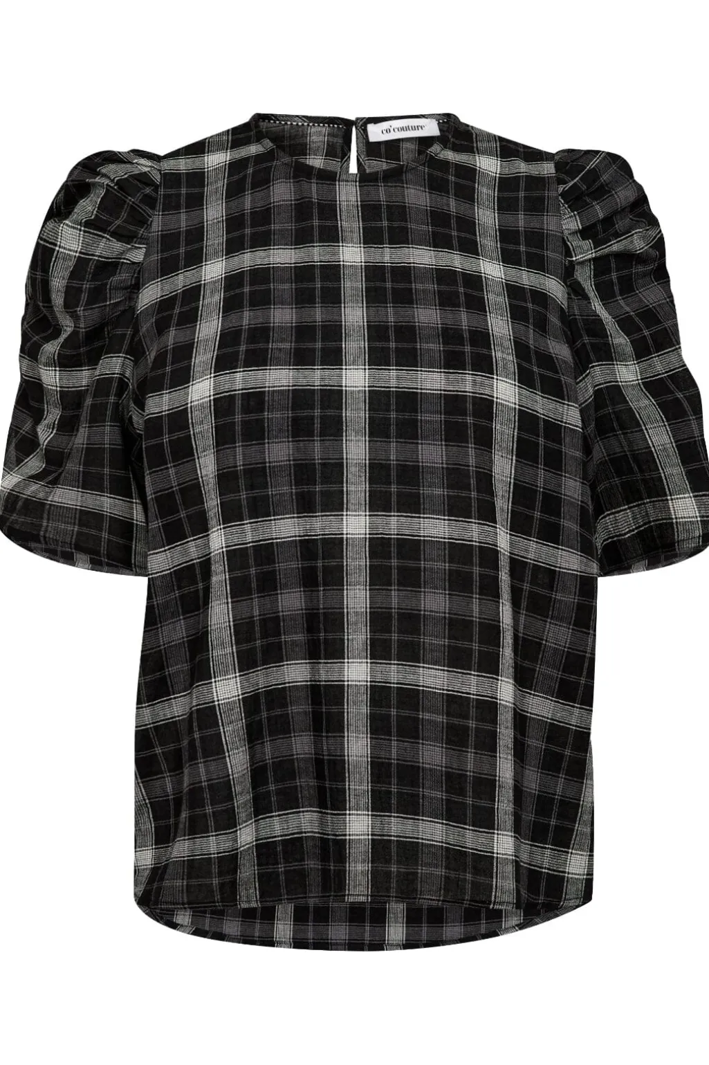 Sallycc Check Ss Blouse 35881