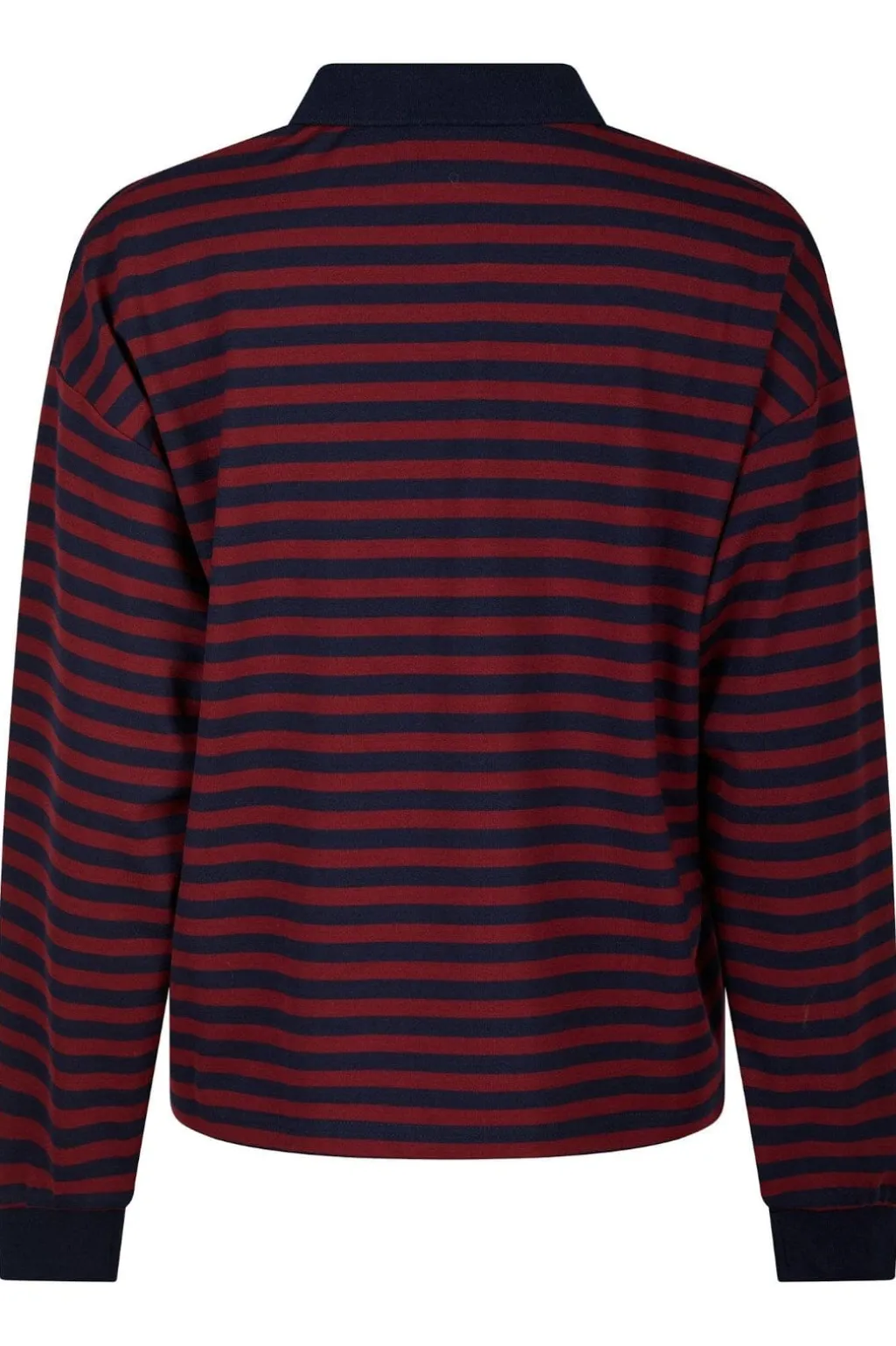 Sara Wide Stripe Polo Blouse 164258