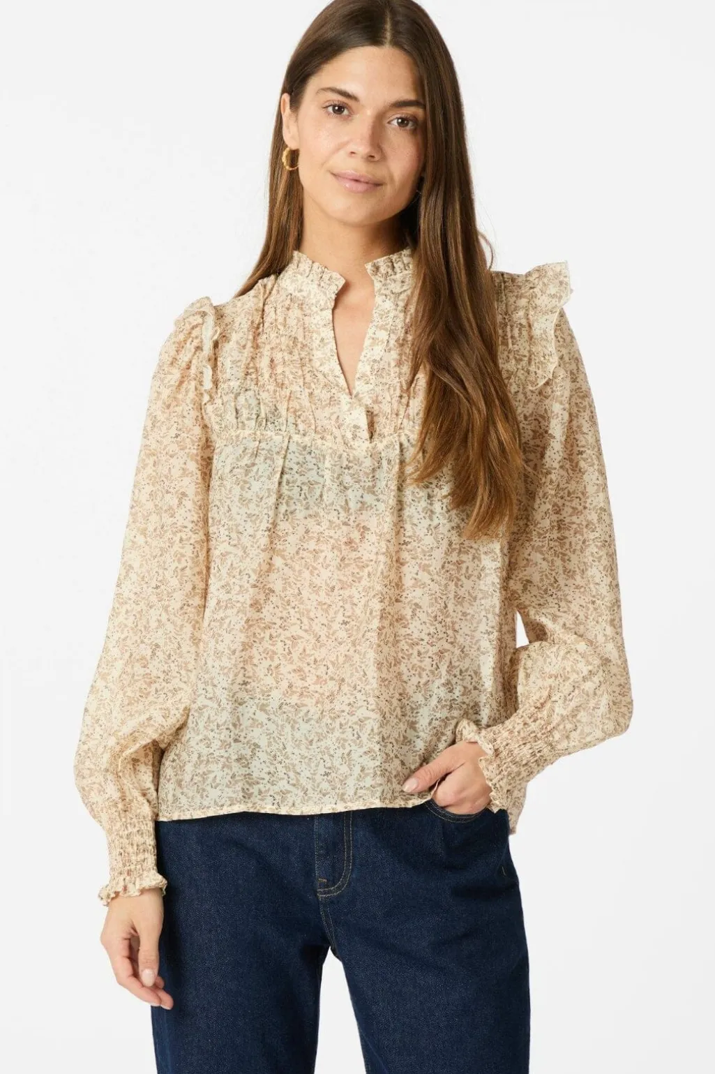 Selfina Graphic Flower Blouse 163522