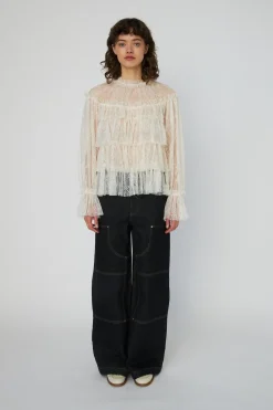 Sheer Frill Lace Blousels54-2504