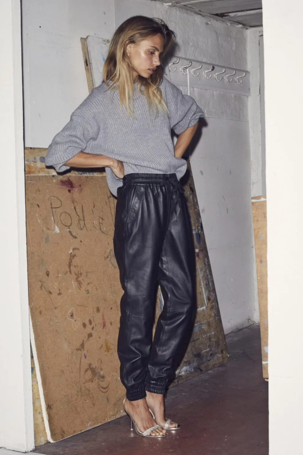 Shilohcc Leather Joggers