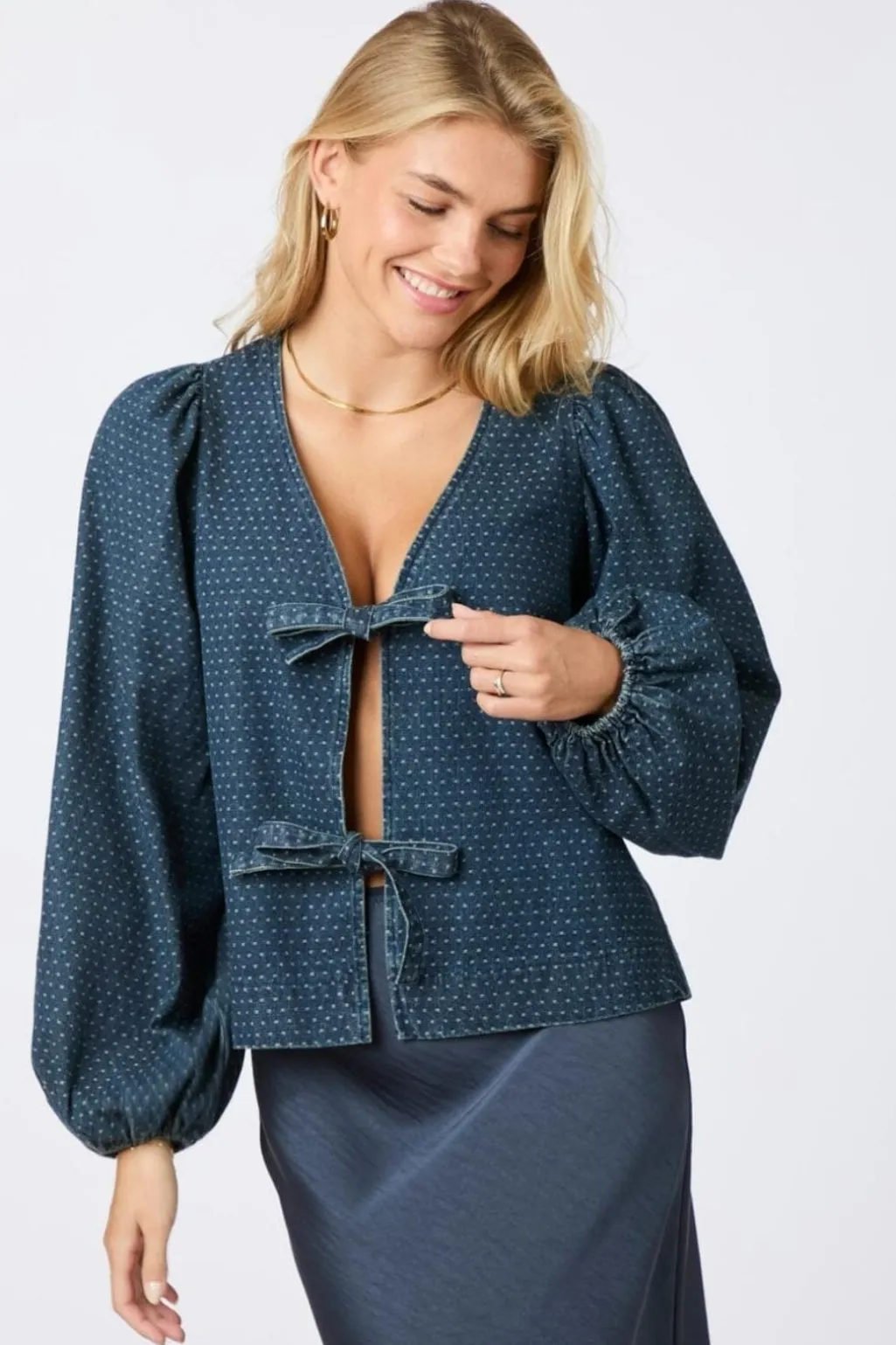 Silvi Overdyed Dot Blouse