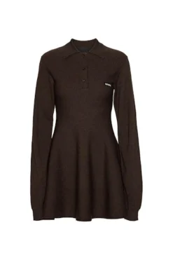 Slinky Knit Polo Dress 1154881667