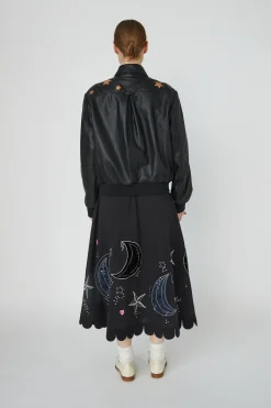 Starlight Leather Bomber Jacketsl54-7328