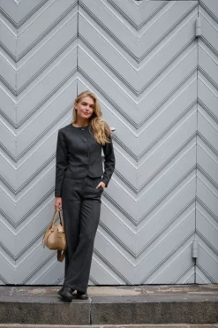 Sury Herringbone Pants 166366