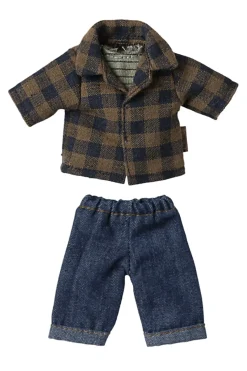 Ternet Brun Skjorte Og Bukser, Far Mus