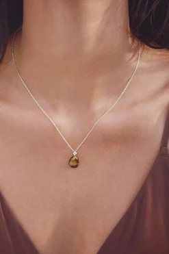 Tiger Eye Earth Pendant
