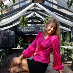 Tiki Ls Twist Blouse 22120