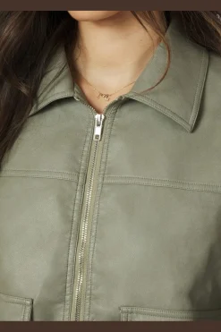 Titan Faux Leather Jacket 164002