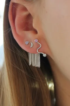 Tout Petit Bella Moon Earring Silver