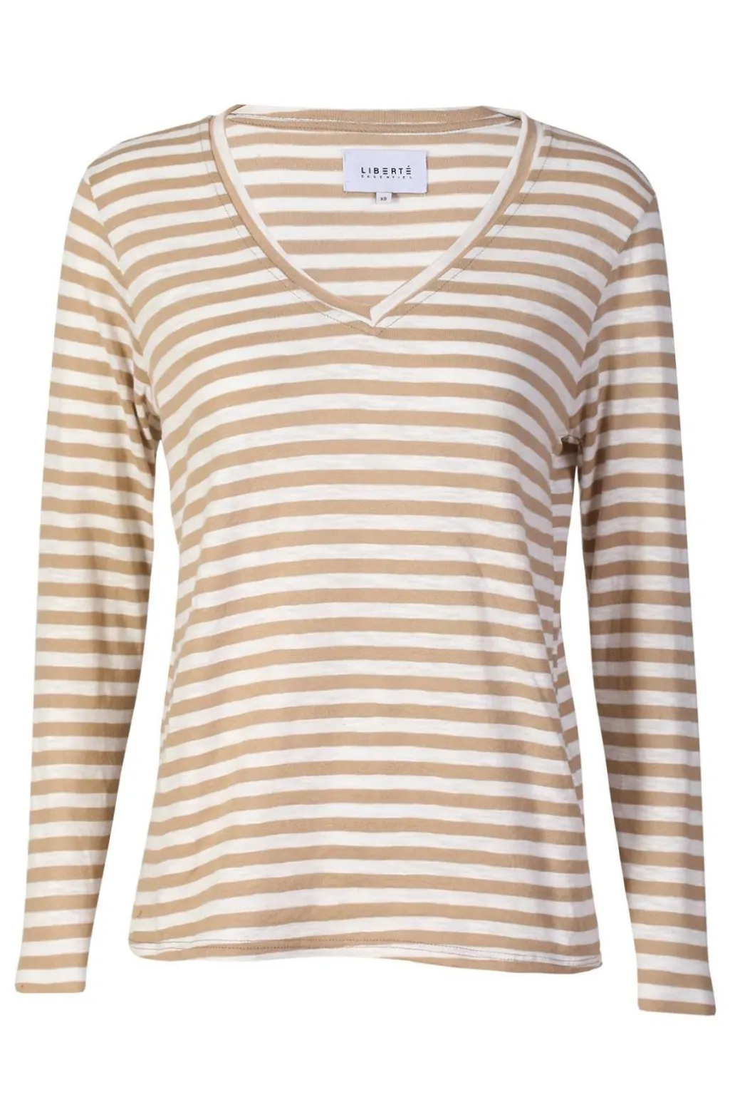 Ulla-Ls-Vneck-Stripe-Tshirt 22160