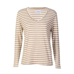 Ulla-Ls-Vneck-Stripe-Tshirt 22160